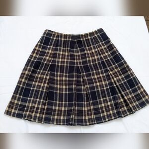 Plaid pleated skirt, size 3/4